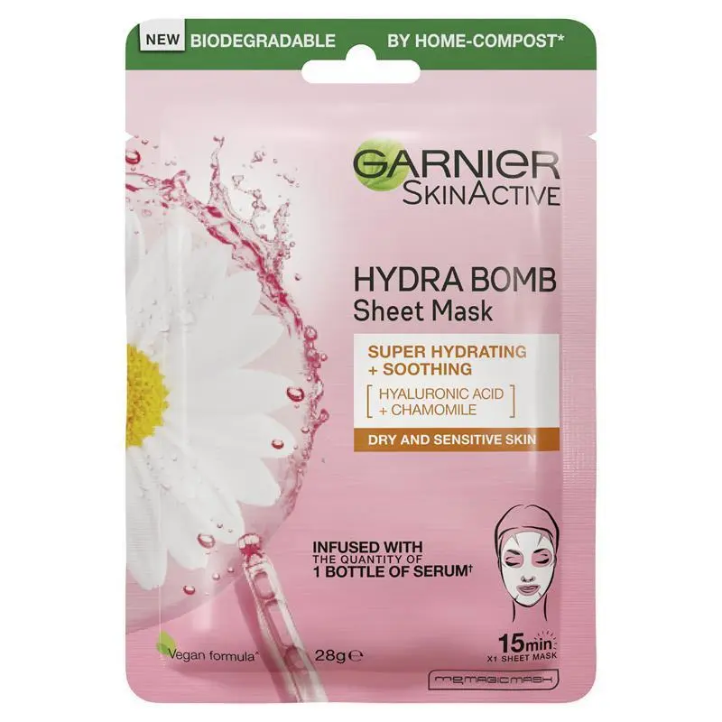 Garnier Hydra Bomb Hyaluronic Acid + Chamomile Sheet Mask
