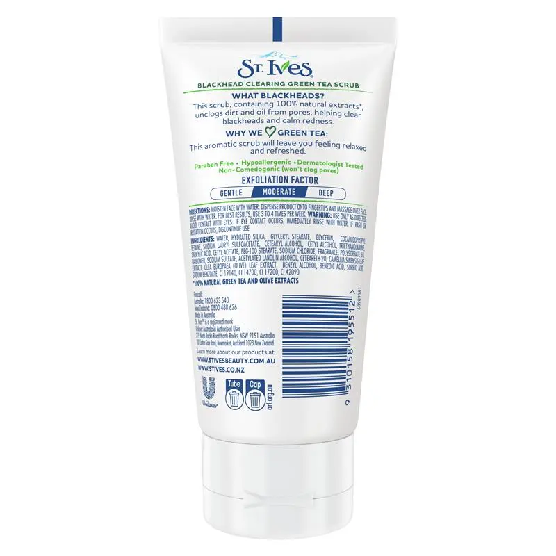 St Ives Blackhead Clearing Green Tea Scrub 150ml - Image 2