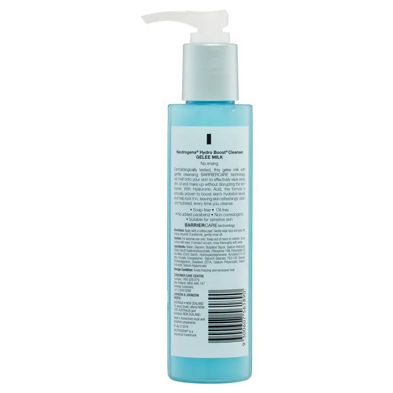 Neutrogena Hydro Boost Cleanser Gelee Milk 145ml - Image 5