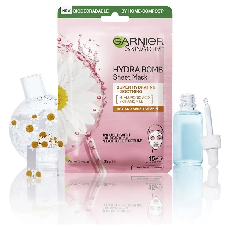 Garnier Hydra Bomb Hyaluronic Acid + Chamomile Sheet Mask - Image 6