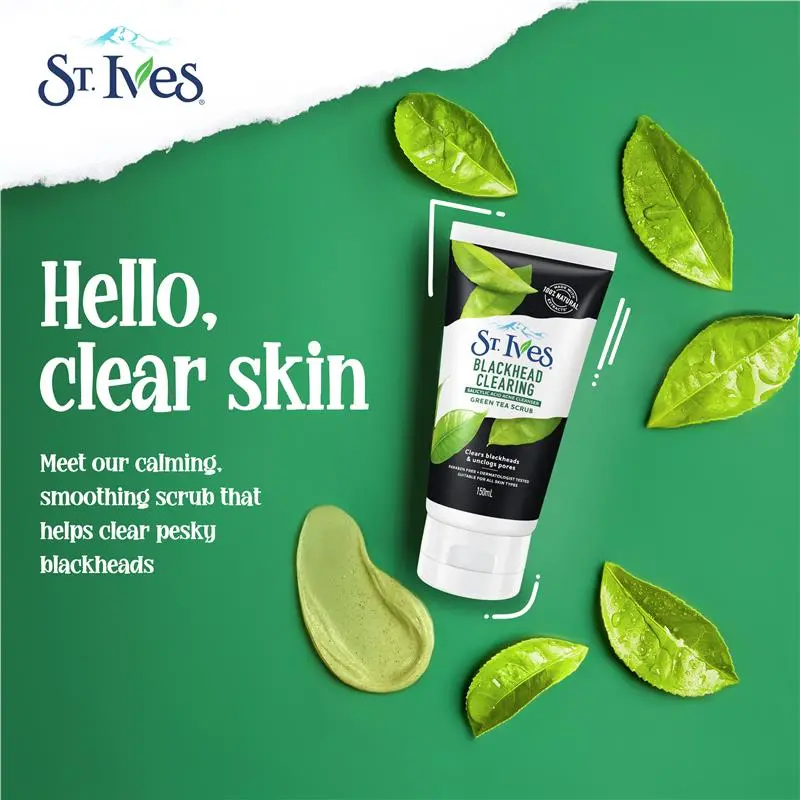 St Ives Blackhead Clearing Green Tea Scrub 150ml - Image 3