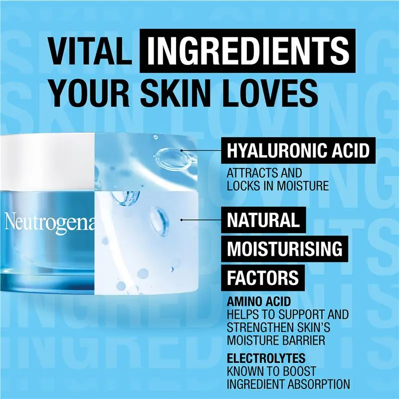Neutrogena Hydro Boost Hyaluronic Acid Water Gel Moisturiser 50g - Image 7