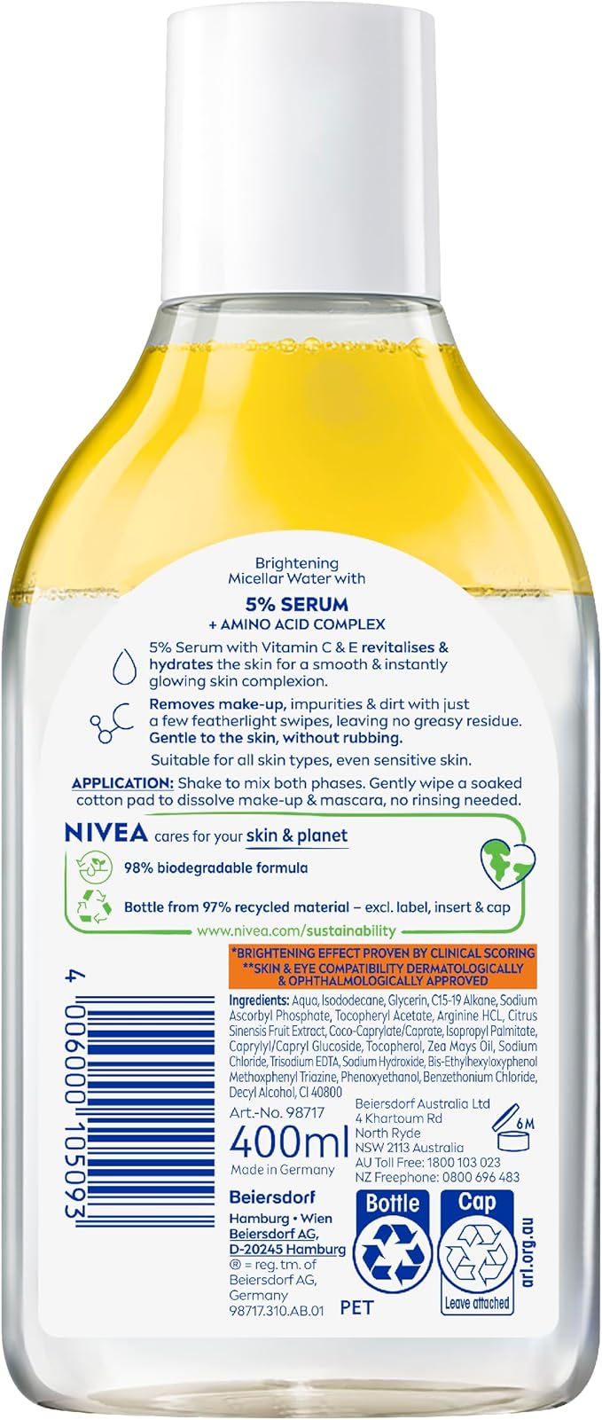 Nivea Micellar Water Brightening Cleanser 150ml - Image 4