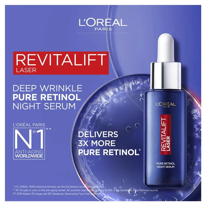 L'Oreal Paris Revitalift Laser Pure Retinol Night Serum 30ml - Image 6