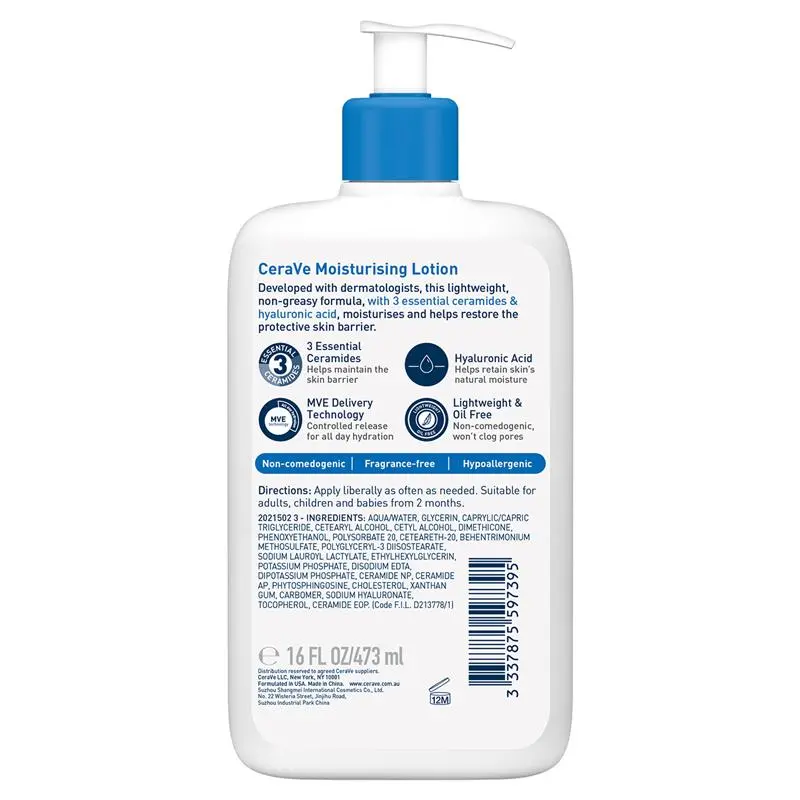 CeraVe Daily Moisturising Lotion 473ml - Image 3