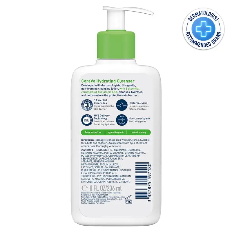 CeraVe Hydrating Cleanser 236ml - Image 3