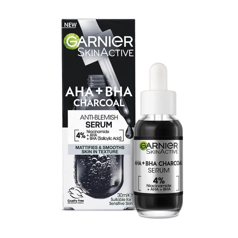 Garnier Pure Active AHA BHA Charcoal Serum 30ml - Image 2