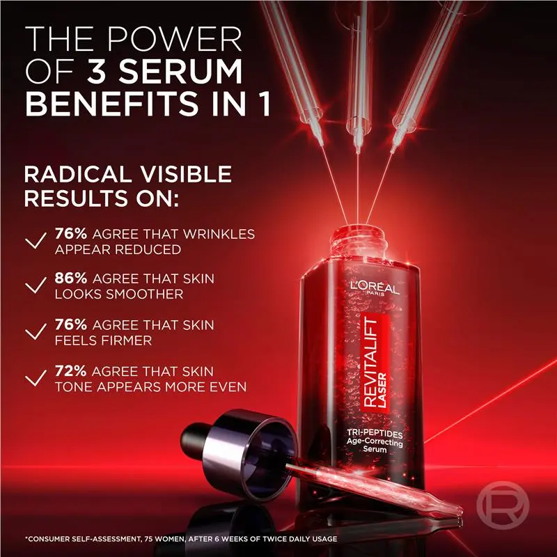 L'Oreal Paris Revitalift Tri-Peptides Laser Serum 30ml - Image 7